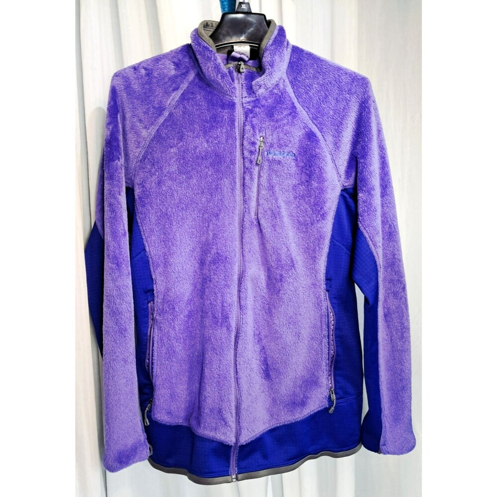 Patagonia R-2 Fleece Full Zip Womens Size XL Purple Violetti